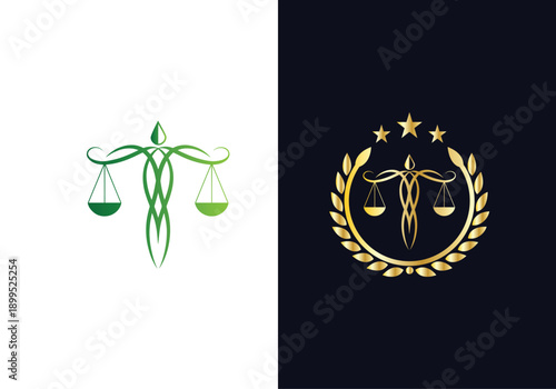 Modern Law logo scales justice law firm logo Concepts luxury justice lawyer logo vector design