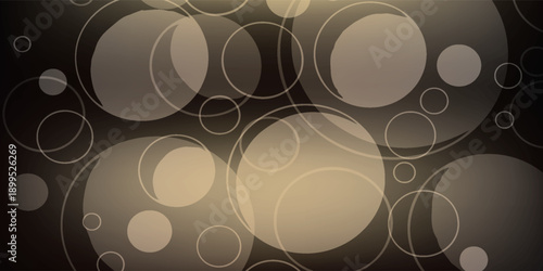 Abstract background with glowing circles and bokeh effect.