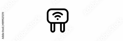 Isolated smart plug icon for home automation - Great for product packaging, technical diagrams, or smart home app icons.