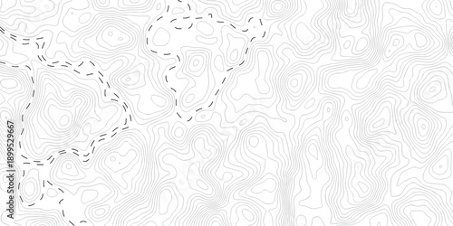 Topo grid map paper black, white contours topography stylized height of the lines map. line counter map terrain design.