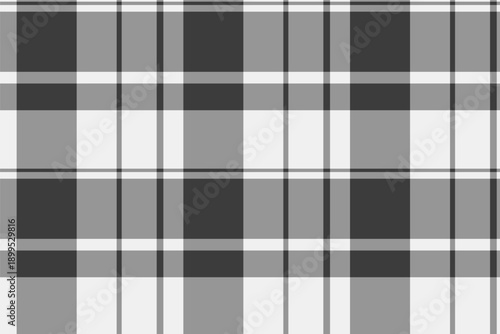 Group vector textile seamless, 20s plaid tartan fabric. Scotland texture background pattern check in vintage gray and white colors.