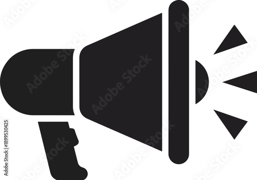 Megaphone vector icon design loud speaker for announcements and protests communication tool marketing message