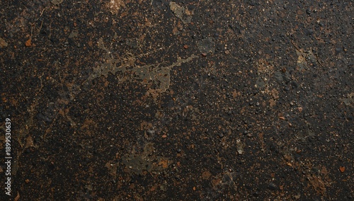 Close up of a Wet and Muddy Surface After Rain on a Textured Ground During Da...