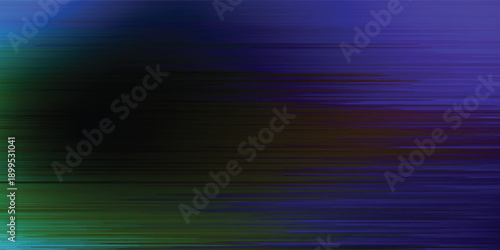 Abstract digital background with horizontal glitch lines, blue purple gradient, dark futuristic atmosphere, smooth motion blur, minimal cyber style, high resolution