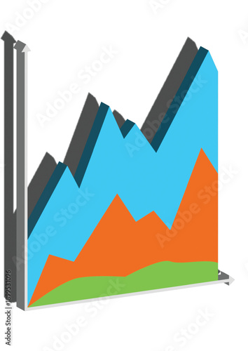 Business Performance Area Graph 