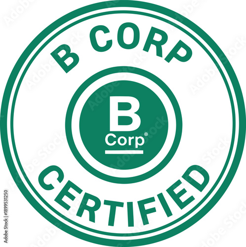 B Corp Certified Badge Vector – Sustainable Business Certification Logo for Ethical Companies