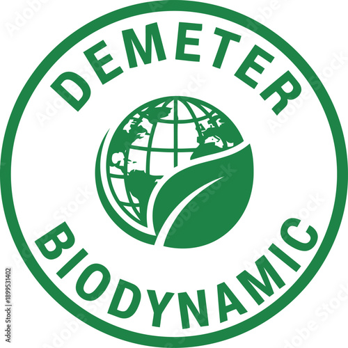 Demeter Biodynamic Certification Logo for Organic Sustainable Agriculture and Eco-Friendly Products