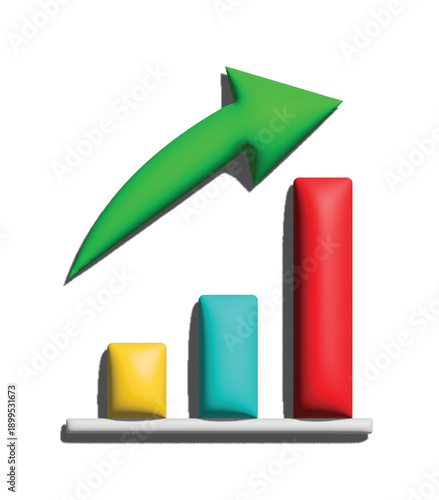 Flat Design Bar Chart Business Analytics EPS