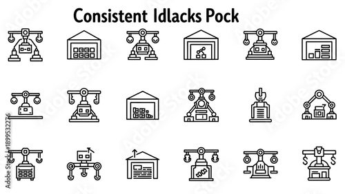 Consistent Idlacks Pock Icons Set.