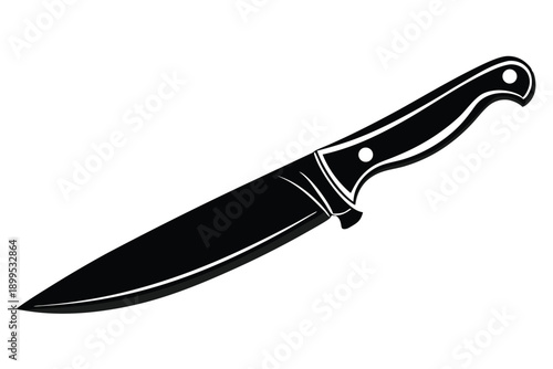 knife silhouette line art vector illustration