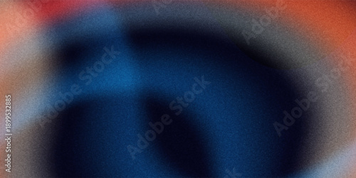 Dark blue orange red grainy texture background abstract vibrant color wave shape black backdrop noisy wide banner header design