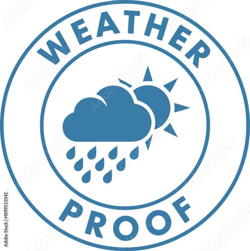 Weatherproof Icon Badge – Durable All-Weather Protection Symbol for Packaging and Product Labels
