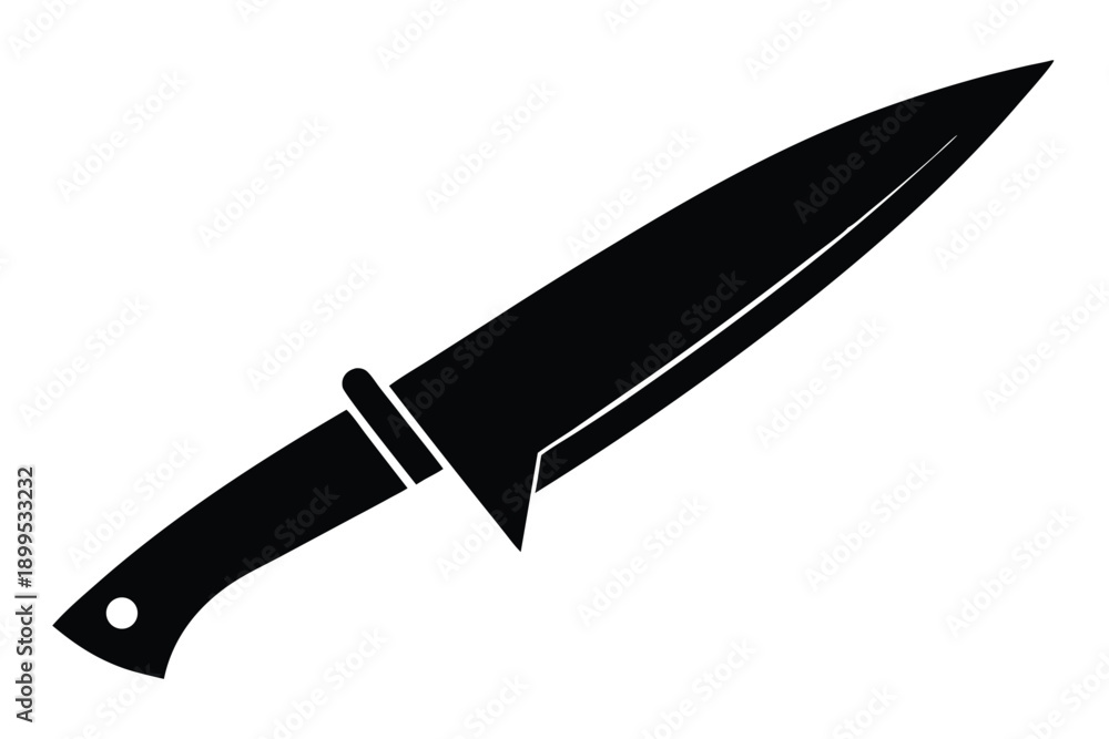 Obraz premium knife silhouette line art vector illustration