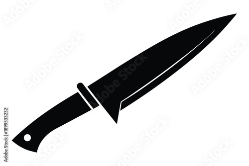 knife silhouette line art vector illustration