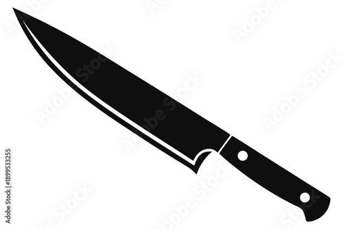 knife silhouette line art vector illustration