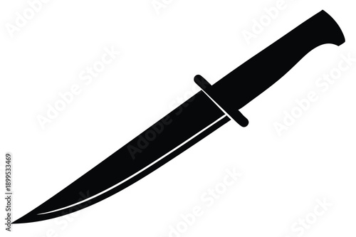 knife silhouette line art vector illustration