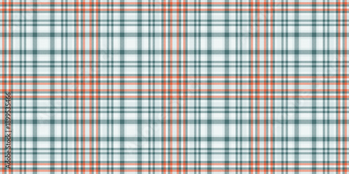 Vintage textile texture background, hat tartan check plaid. Funky seamless vector pattern fabric in white and cyan colors.