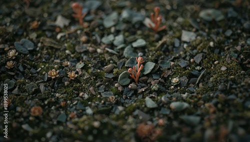Flowers and Plants Growing Among Stones in a Green Landscape During Daytime