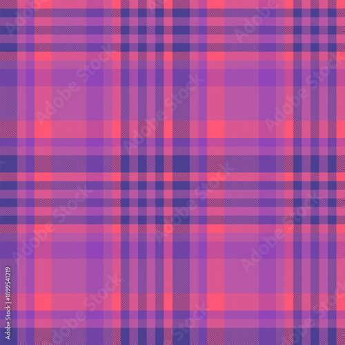 Room vector plaid tartan, empty background seamless pattern. Gorgeous texture check textile fabric in pink and indigo colors.