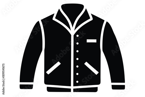 jacket silhouette line art vector illustration