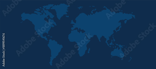 Minimal world map silhouette background illustration