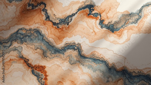 Light Shines on a Textured Brown Surface With Soft Hues and Water Marks Durin...