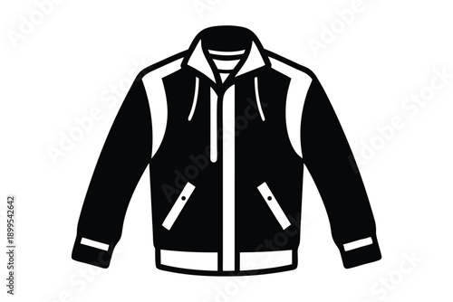 jacket silhouette line art vector illustration
