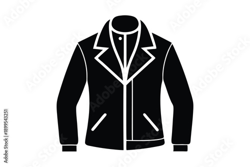 jacket silhouette line art vector illustration