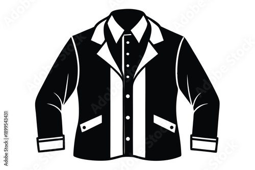 jacket silhouette line art vector illustration