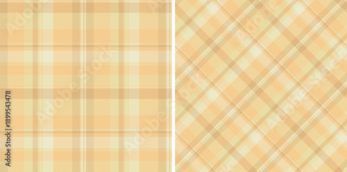 Fabric textile vector of plaid background check with a seamless pattern tartan texture. Set in cream colors. Invitation card design ideas.