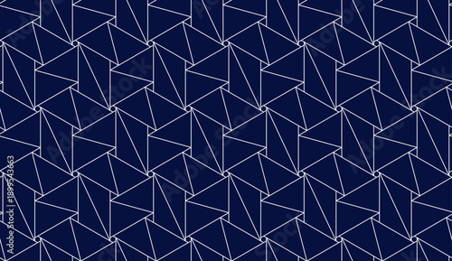 abstract seamless geometric outline with white line details over a blue base. simple modern pattern suitable for backgrounds, tiles, and wallpapers.	
