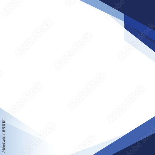 Modern blue business flyer background with geometric shapes and copy space vector