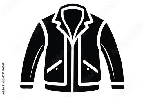 jacket silhouette line art vector illustration