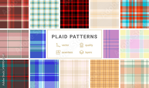 Halloween plaid pack tailored for small business products. Ideal for seasonal shop collections and limited runs. Vector format simplifies printing.