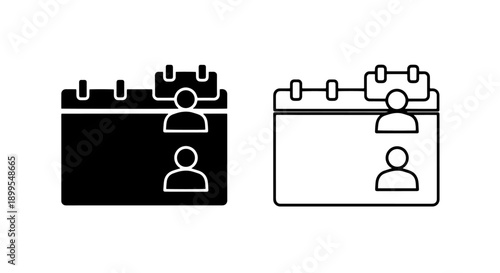 Calendar with Single Person Icons for Individual Appointments and Personal Schedule Management