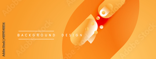 Abstract orange background. Gradient shapes overlap, creating dynamic visual effect. Text reads background design. Modern, simple composition.