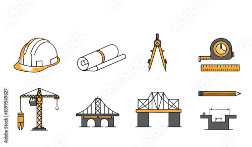 vector illustration of a construction site