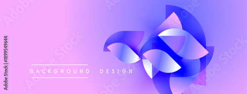 Abstract gradient background. Purple, pink hues blend smoothly. Modern design elements create dynamic visual impact. Text reads background design.