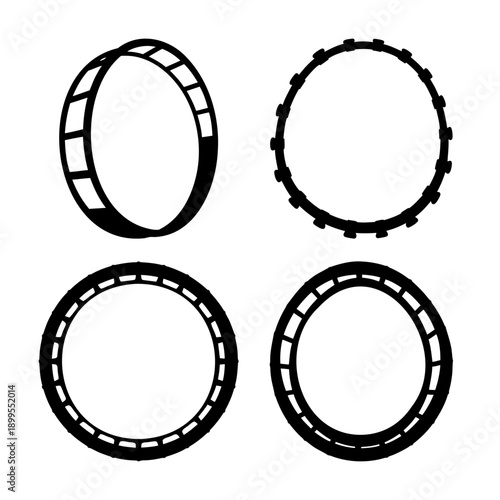 Variations of circular mechanical components with segmented edges