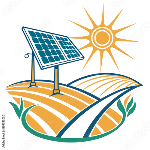 Solar-powered agriculture harnessing renewable energy for sustainable farming.