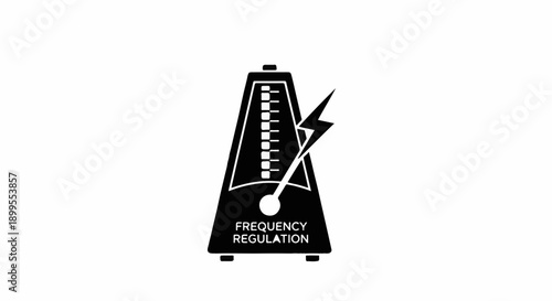 Classic metronome with lightning bolt symbolizing rhythm and energy regulation
