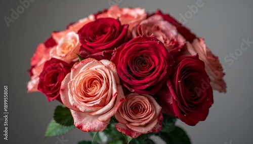 Roses in a Vase With Soft Colors Captured Indoors During Daylight Hours