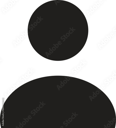 Simplified Profile Icon: A minimalistic profile icon, representing an individual in a clear, concise visual.