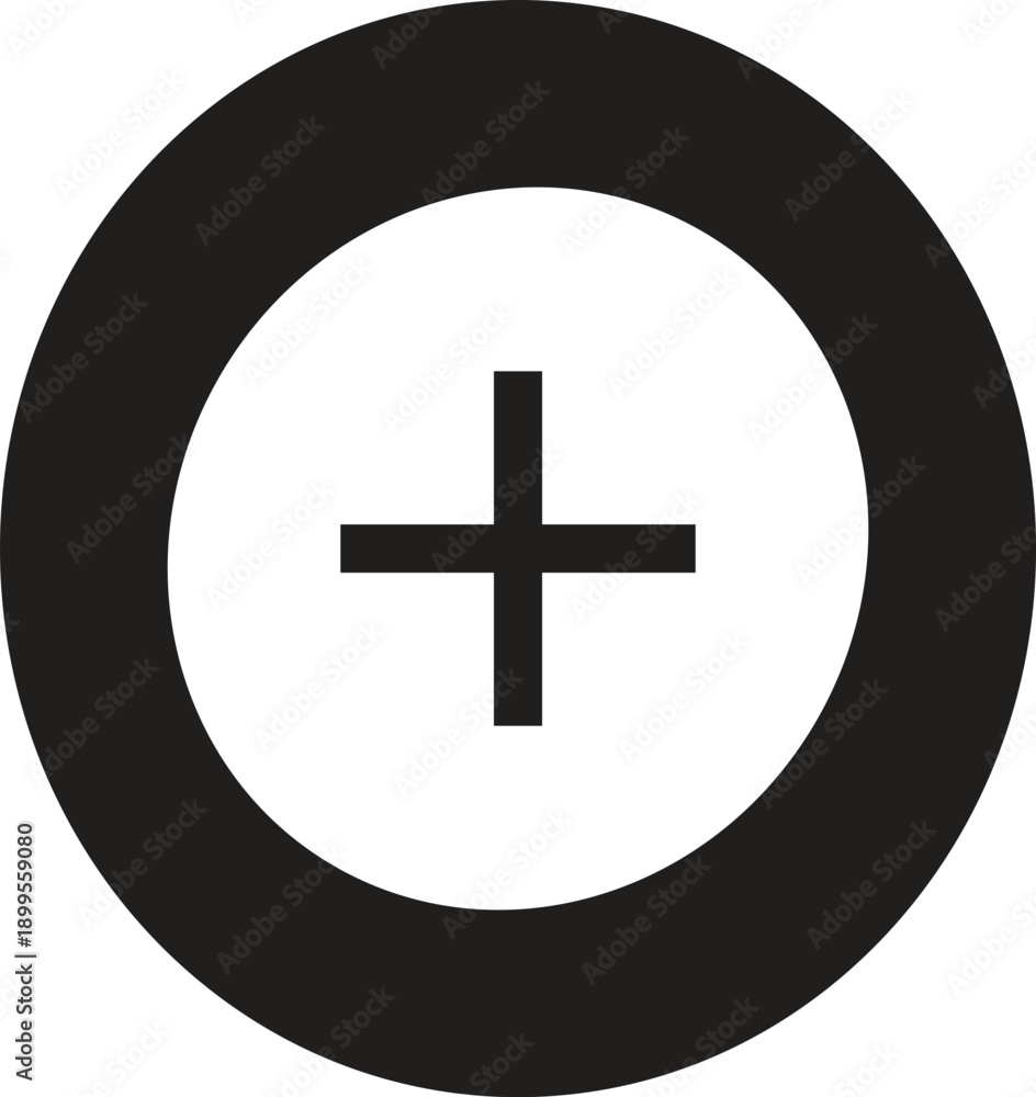 Obraz premium Black Christian cross icon symbol isolated on white background