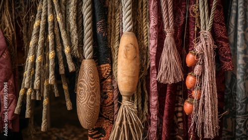 Crafts and Tools Displayed in a Market in a Small Community Setting
