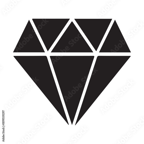 Diamond silhouette on white background.