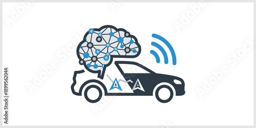 Autonomous Car with AI Brain and Wireless Connection.