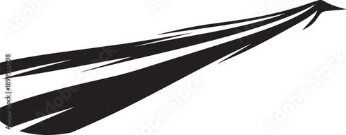 Black abstract streaks on a white background illustration design