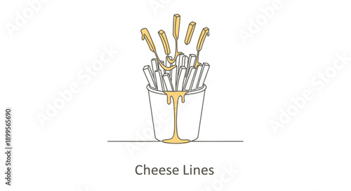 French fries in a bucket with melted cheese pouring out