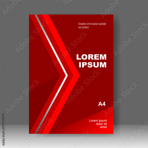 Design cover book modern arrow for Brochure template, annual report, flyer, poster, magazine. Vector illustration